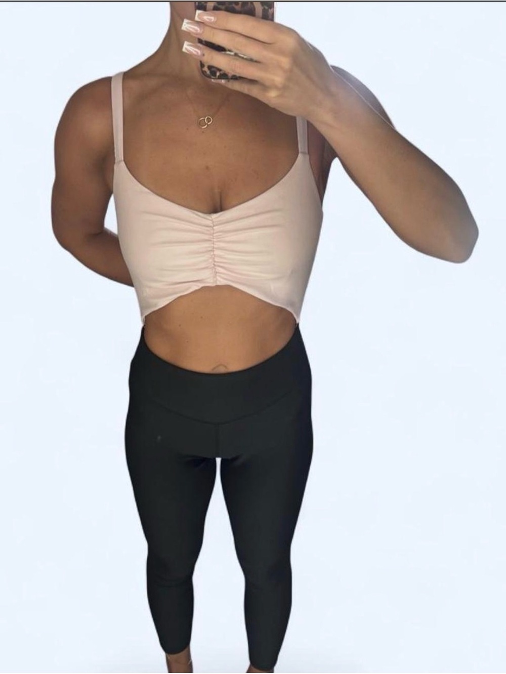 Carbon38 x Chill by Will Andrea Pink Ruched Open Back Jumpsuit Size 2 M